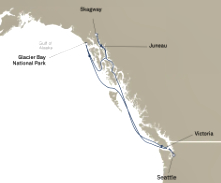 Alaska cruise itinerary map