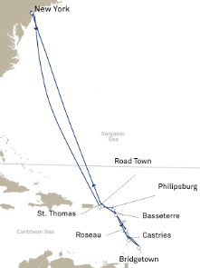 Caribbean Cruise map